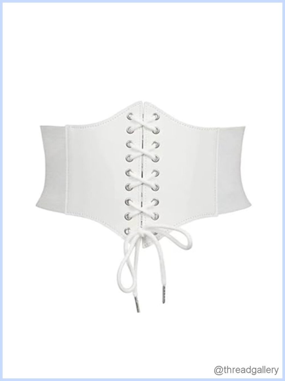PU Leather Corset Belt Lace-Up Waist Belt Elastic Vintage Halloween Costume